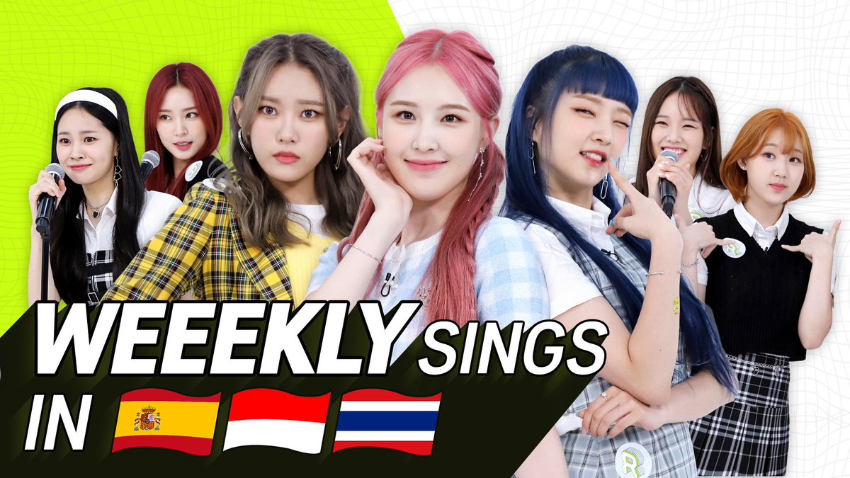 golbaengikpop's tweet photo. 🎶 #Weeekly #TRANSONGLATION challenge is available now! 🎶 

🎉 #위클리 의 #다언어가요 챌린지 보러 가기! 🎤
👉👉https://t.co/CKiYhRSCdn

#PlayGame_Holiday !🎊

@_Weeekly https://t.co/x3ALbddhTm