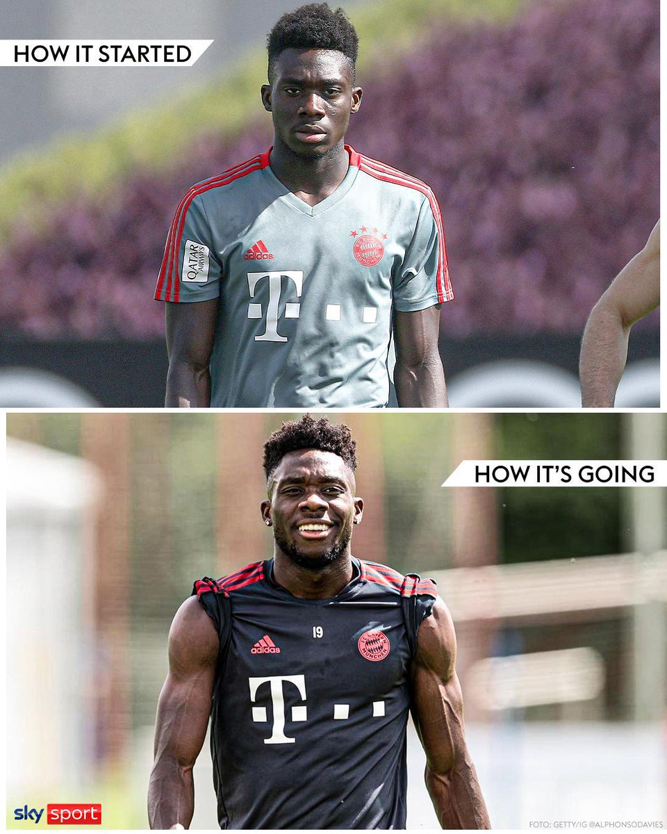 Sky Sport A Twitteren Leon Goretzka Was Hast Du Mit Alphonso Davies Gemacht Skysport Davies Transformation