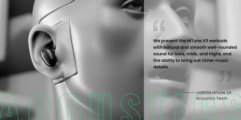 UGREENOfficial's tweet photo. After comparing dozens of materials and extensive tuning, the acoustic team introduced the innovative HiTune X5 Earbuds, crafted with care.
Learn more: https://t.co/oxGigJyVNk

#UGREEN #HearEverydayWonders #HiTune https://t.co/2vp5hTOiMW