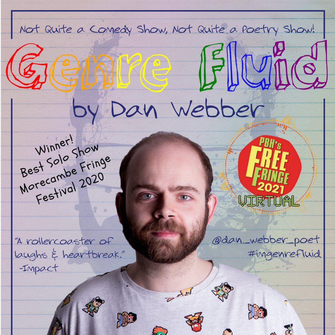 From tomorrow until 29th August catch Genre Fluid virtually as part of @TheFreeFringe #phb #freefringe #fringe #comedy #poetry #LGBTQ