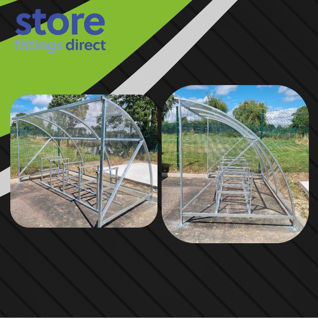 Storefittings's tweet photo. Another successful install of our Broughton slimline cycle shelter, complete with Sheffield cycle rack 👍

Check out our range below
https://t.co/uTY47AsM2I

#storefittingsdirect #shelters #shelter #CycleShelter #checkitout #slimlineshelter #Install #cyclerack #successfulinstall https://t.co/bymSGHuIeQ