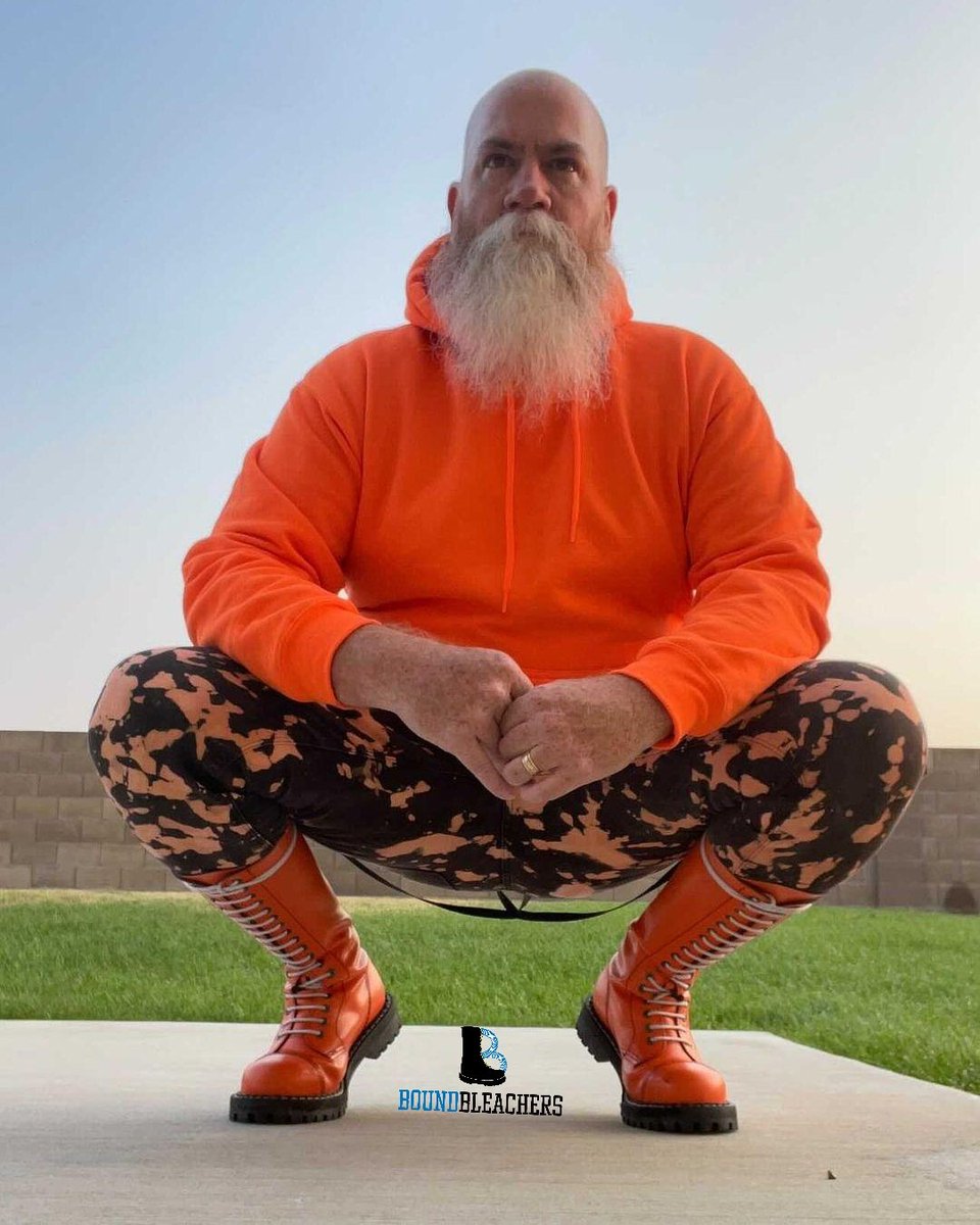 BoundBleachers's tweet photo. @christophergullick wearing his Orange Hankycode BoundBleachers
Why not order yours today
£65 plus p&p
#boundbleachers #hankycodebleachers #hankycode #kinky #pupplay #kink #bleachers #skinhead #Skinheads #docmartens #boots #gayskins #gayskinheads #gear365 #gearstayson https://t.co/ub4NycmxmP