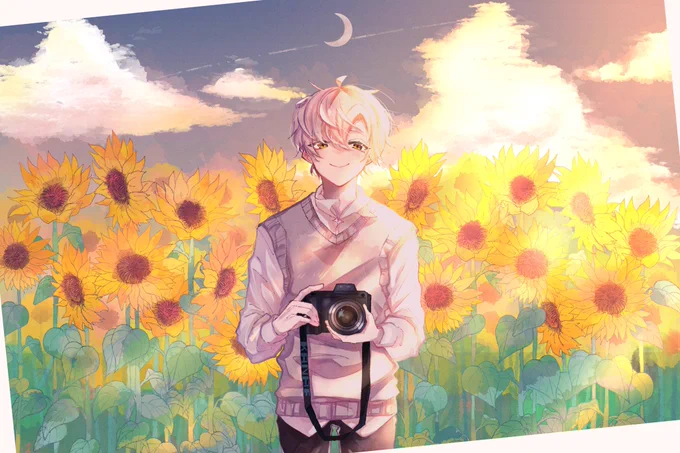 黄昏 #かな絵 