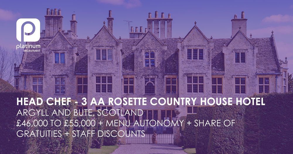 PlatinumRecHQ's tweet image. Wonderful opportunity for a passionate &amp;amp; skilled 3 AA Rosette or #Michelin trained #HeadChef to enjoy the beauty of the Scottish Highlands whilst creating and developing sumptuous dishes for guests. Experienced #SousChefs may apply. Salary: £46K-£55K 🔗 bit.ly/3yt4eFk