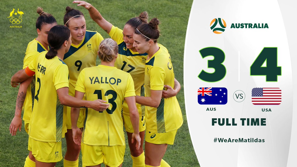 FULL TIME | We finish fourth, our best ever result at an Olympic Games!  

Thank you for being behind us the whole way, Australia 🇦🇺

#WeAreMatildas #NeverSayDie #JourneyTo2023