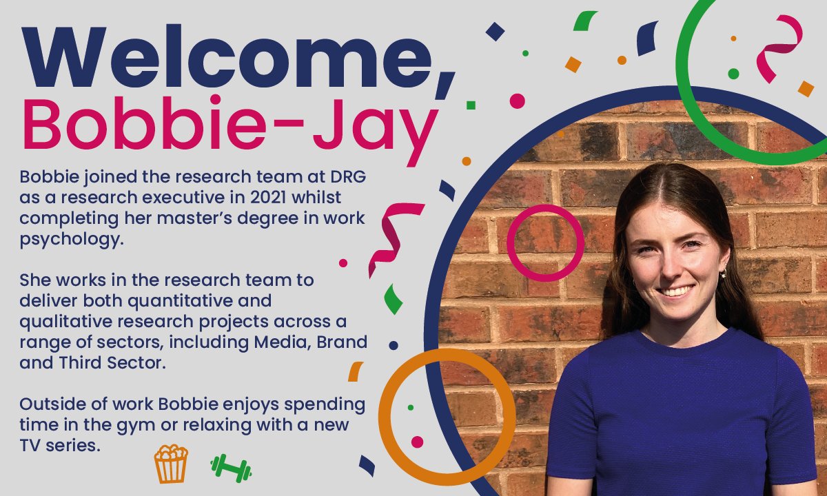 We are delighted to announce a new addition to our Research team: Bobbie-Jay!

Bobbie joins us as a Research Executive with knowledge and experience in both quantitative and qualitative methods.

Join us in welcoming Bobbie-Jay!

ow.ly/dxLM50FKSiB

#employeespotlight