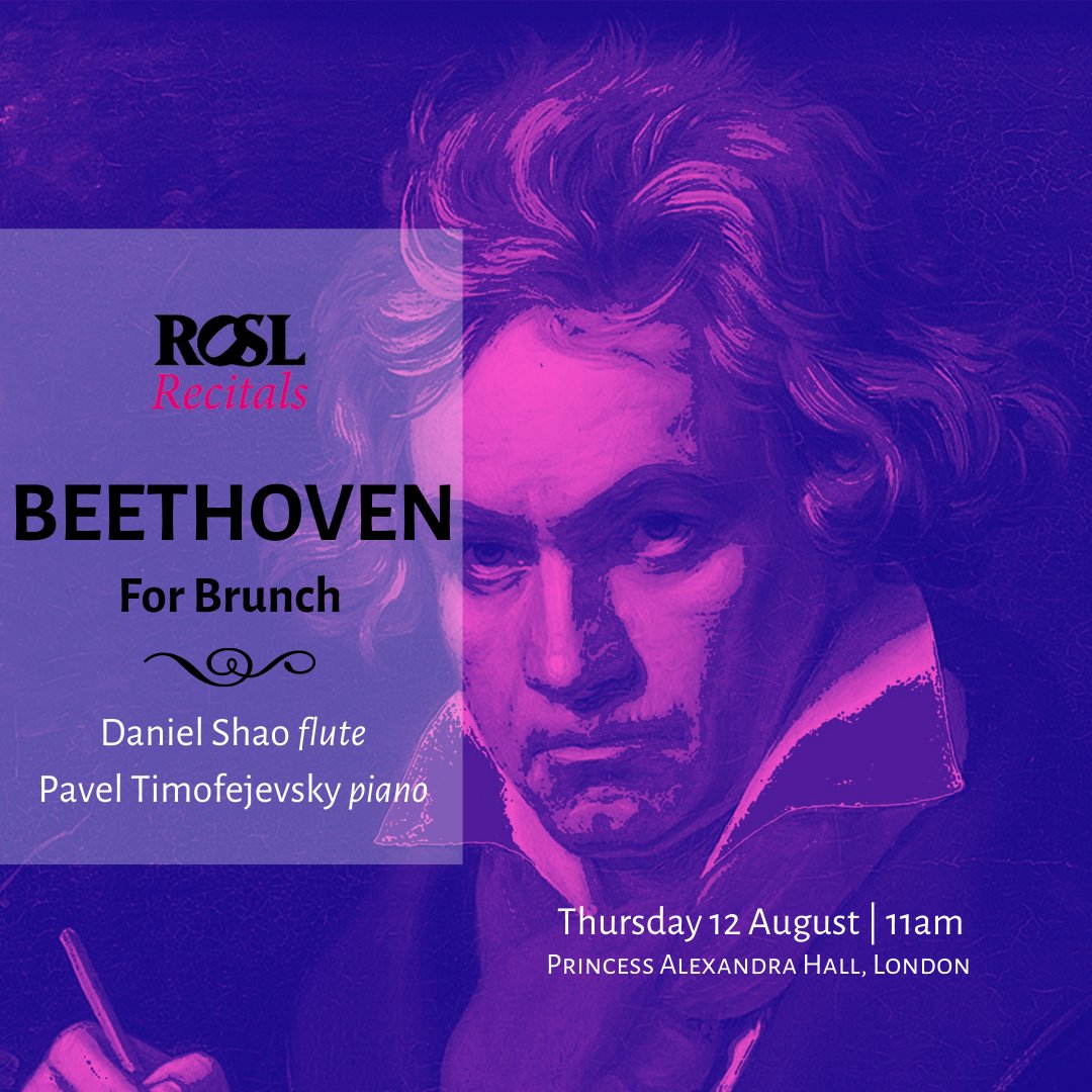 ROSLARTS's tweet image. Thursday 12 Aug - @danjshao takes on the first Beethoven for Brunch of the series with Pavel Timofejevsky, featuring works by Beethoven (of course), Debussy, Lili Boulanger and Elgar. #ROSLRecitals #ROSLAlumni

🎟️ &amp;amp; more info: ow.ly/e1Xe50FKRYt