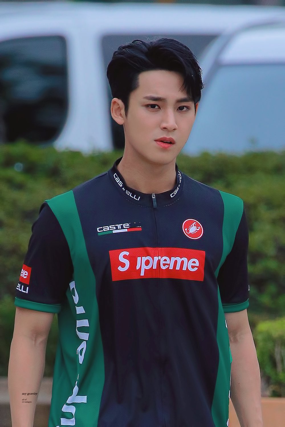 m on X kim mingyu in this supreme cycling jersey outfit https t B8u02ILJ3B X