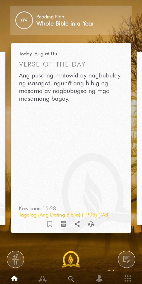 Kawikaan 15:28

Ang puso ng matuwid ay nagbubulay ng isasagot; ngunit ang bibig ng masama ay nagbubugso ng mga masamang bagay.

#PureDoctrinesOfChrist
#BiblicalDoctrinesDay4
#SMLAngDoktrina