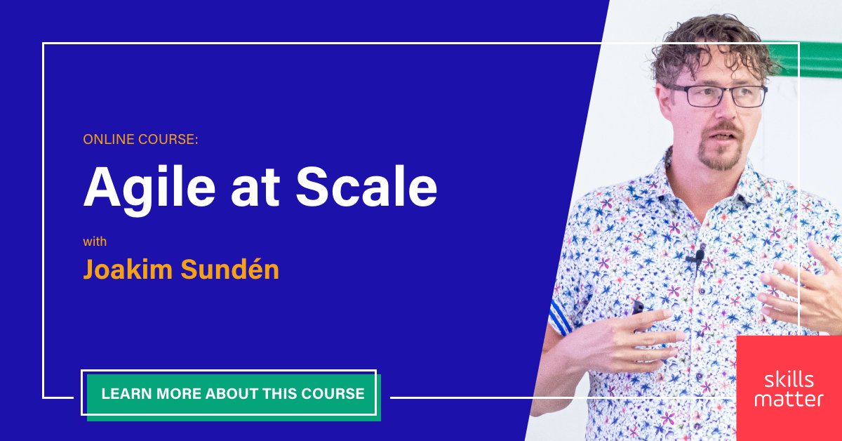 skillsmatter's tweet image. On 20 Sept, join @joakimsunden's course to learn how to build an organisation that enables #agileatscale & unleashes the power of small autonomous teams, understand the @Spotify #developmentframework and apply it in context to your business!
Learn more: hubs.ly/H0Tl_j10
