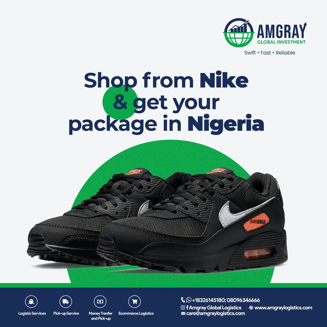 AmgrayL's tweet photo. Shop from Nike and any other online store and we help you get your package delivered to Nigeria at an affordable rate with swift delivery.

Kindly register on our website https://t.co/E7Er45k1y9 to get a personal delivery address you’ll use when shopping
#thursdaymorning #BBNaija https://t.co/apyFQcty5T