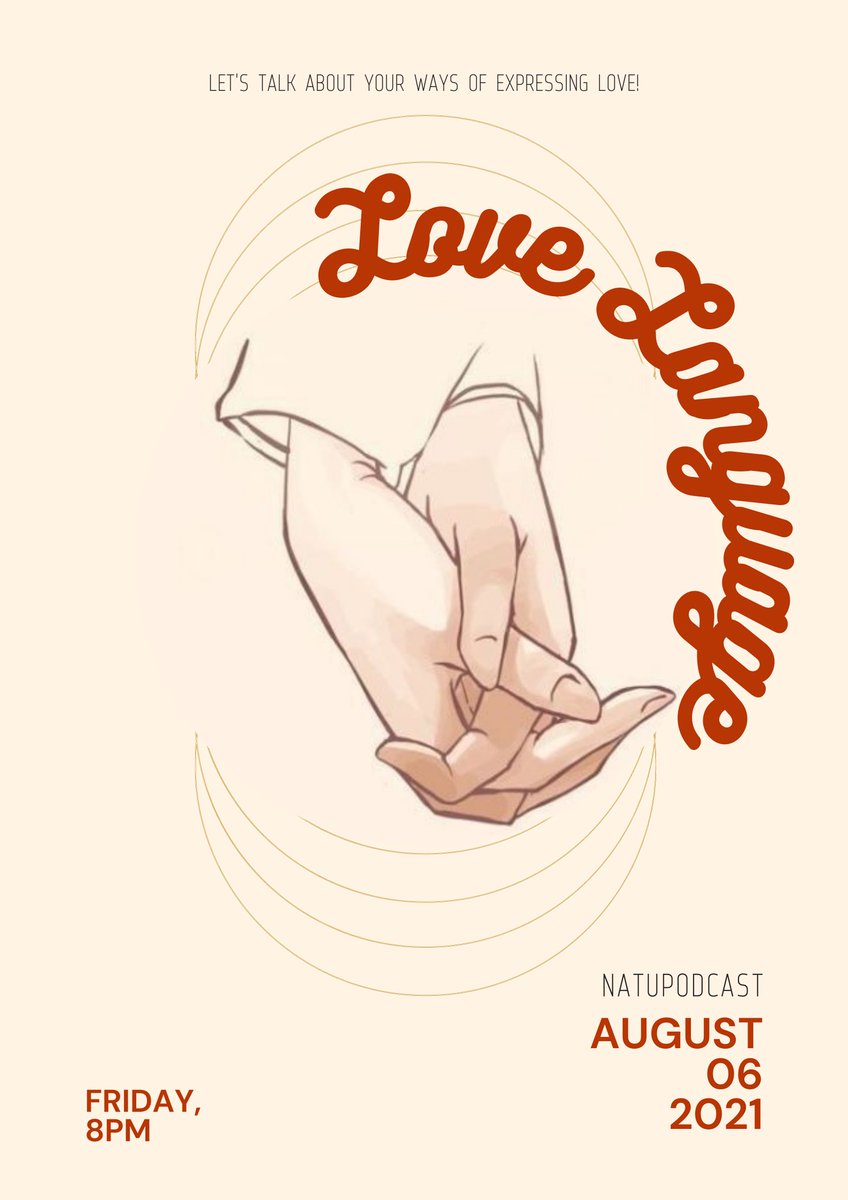 NatuPodcast's tweet photo. Ever felt na hindi ka mahal or hindi ka worth it? We might have these common denominators. Baka naman hindi lang natin napapansin na iba ang paraan ng pagmamahal ng mga tao sa atin. Pag-uusapan natin ang iba't ibang uri ng love languages bukas
#NATUPODCASTWithUs
#Ep12LoveLanguage https://t.co/yioYRNRTDa