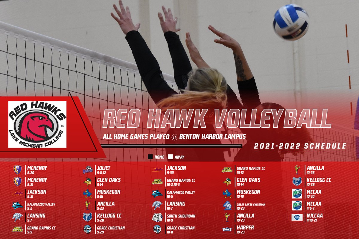 RedhawksV's tweet photo. Here is the 2021-22 Volleyball Schedule
Go Red Hawks! https://t.co/A3sJsn7OnQ