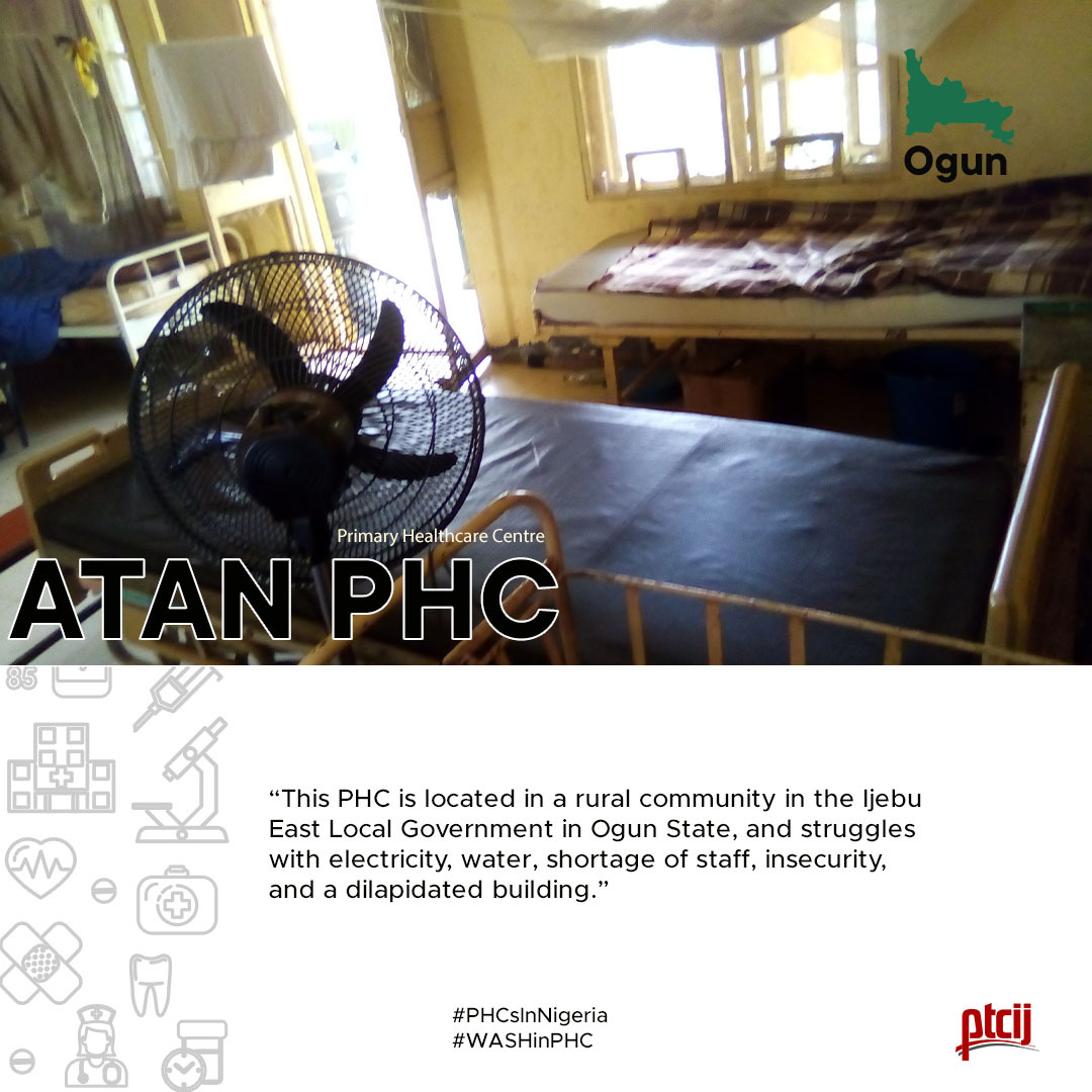 CJIDAfrica's tweet photo. Atan PHC in Ogun State struggles with water, electricity, insecurity and a dilapidated building. #PHCsInNigeria #WASHinPHC https://t.co/cUgjD9Nq9F