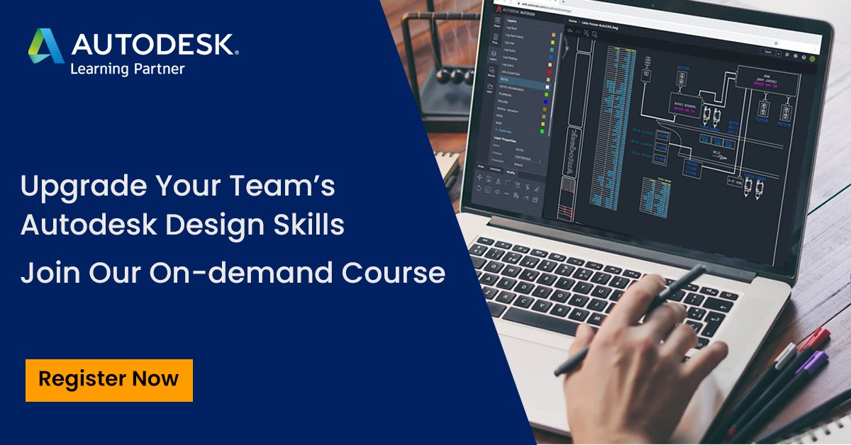 NetComLearning's tweet photo. Strengthen your team's Autodesk design skills. Join our free on-demand course on collaborative conceptual design in Autodesk.  Register now: https://t.co/x8v72TKcES
 
#Autodesk #ConceptualDesign #DesignCourse #AutodeskDesign #AutoCAD #AutodeskTraining #AutodeskCertification https://t.co/A6vIlGprqx