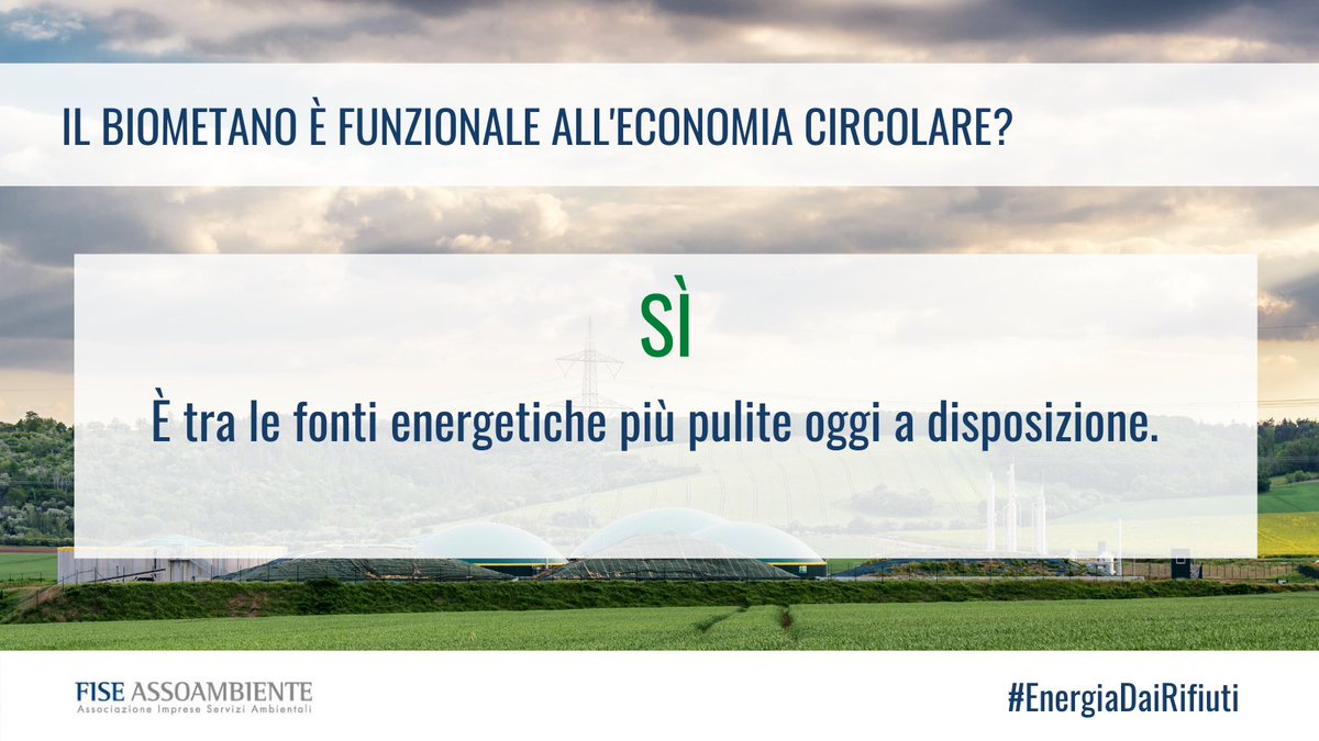 #Impianti per l'#EconomiaCircolare
🔵 Il #biometano è un alleato della #transizioneverde.
✅ Viene prodotto in impianti di digestione anaerobica che valorizzano i #rifiutiorganici producendo #energiarinnovabile.