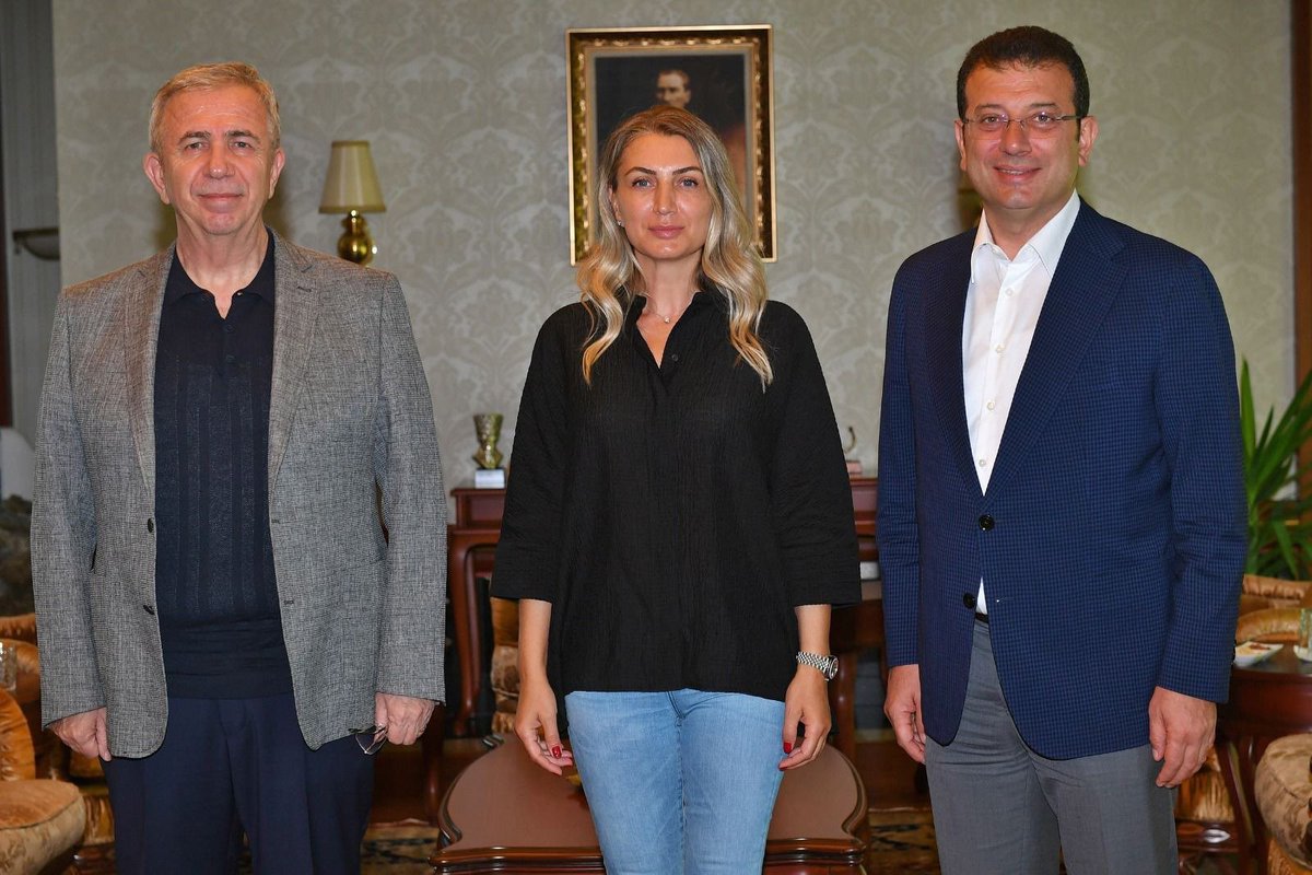 İBB Başkanı Ekrem İmamoğlu ve Dilek İmamoğlu,  ABB Başkanı Mansur Yavaş'ı ziyaret etti.