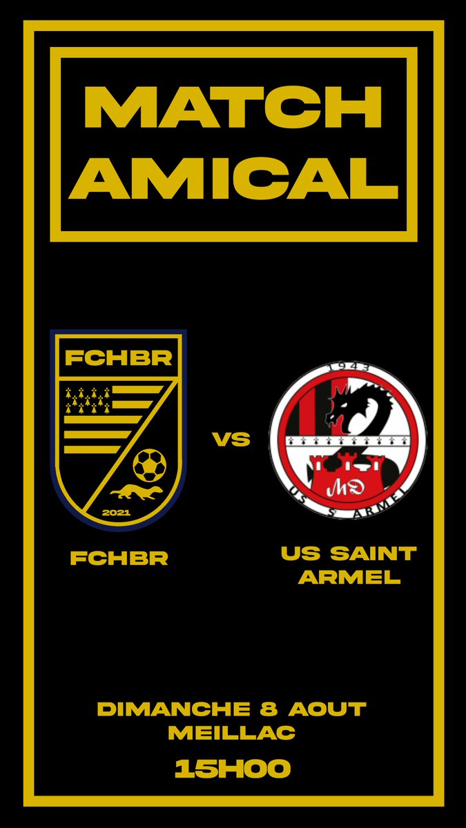FCHBR1's tweet photo. Premier match amical pour le FCHBR ce dimanche ! Nous vous attendons en nombre . #fchbr #foot #bretagne #meillac #lanhelin #bonnemain #spdp https://t.co/Do3NEa3Wo6