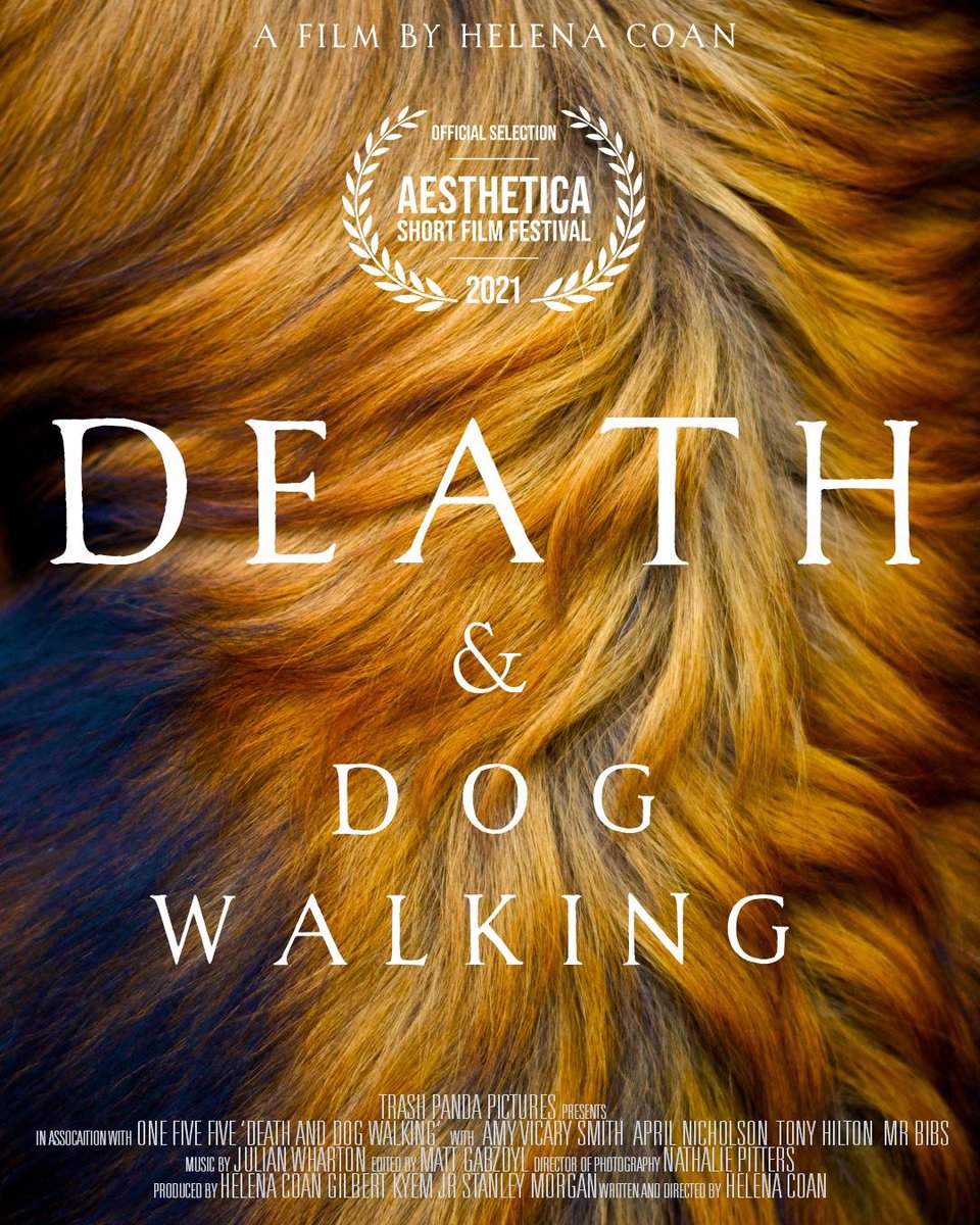 We are thrilled to have partnered up with Helena Coan and her company Trash Panda Pictures on her latest short ‘Death and Dog Walking’ that has been selected for the BAFTA qualifying <a href="/ASFFest/">AestheticaFilmFest</a>! Congratulations to the whole crew on a collaborative and beautiful project.