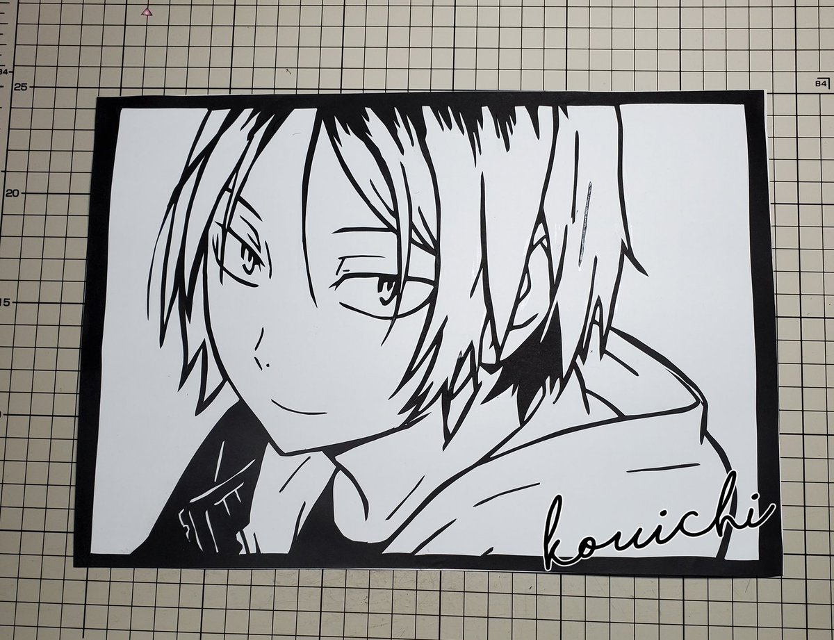 こういちパパ ハイキュー 孤爪研磨 次女の推し 人目 ハイキュー ハイキューキャラ 音駒高校 孤爪研磨 切り絵 切り絵アニメキャラ 切り絵好き大集合 切り絵趣味 切り絵好きな人 切り絵の部屋 切り絵好きな人と繋がりたい T Co