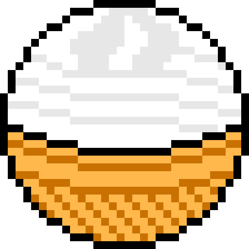 ほぼネコ ほぼキノコ على تويتر 丸ソフトクリーム ドット絵 丸32ドット Pixelart