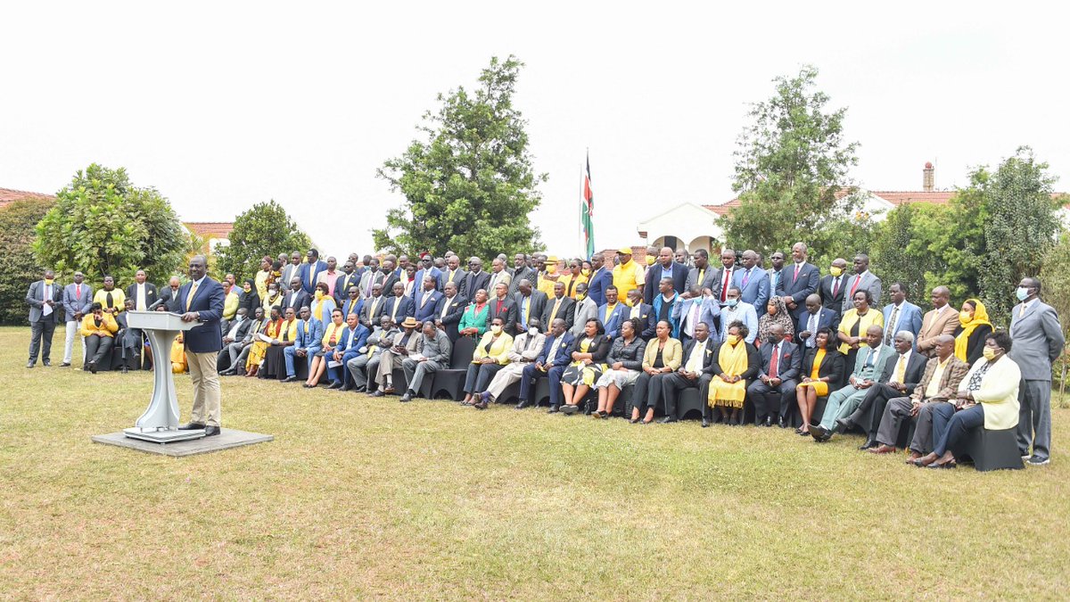 Held the Hustler Nation Parliamentary Group Meeting attended by more than 135 MPs and addressed the country on the desire for a people-centred conversation, Karen, Nairobi County.