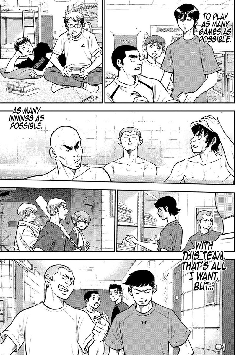 SoyPatricia's tweet photo. Eijun is worried abt the future💔
I bet Seido will lose against Inashiro, that will be their last time for them playing together as a team. Miyuki will leave, Okumura will help Eijun master all the numbers. The #muramura will surpasses any battery #DaiyaNoAce #DiamondNoAce #manga https://t.co/INf7Pn8Pui