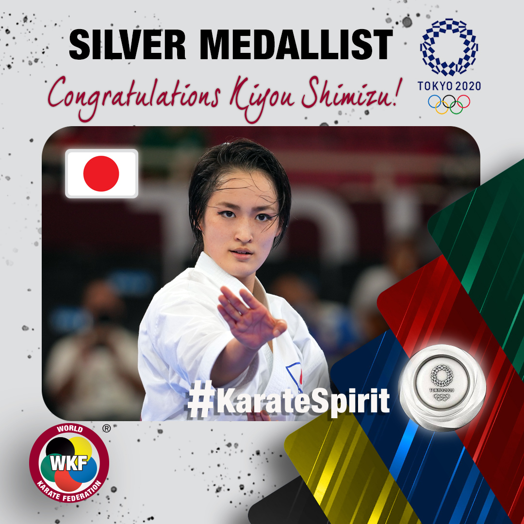 worldkarate_wkf's tweet photo. Spain take the first-ever gold medal in Olympic Karate!

Sandra Sanchez 🇪🇸 becomes the first champion of the Olympic Karate competition after defeating Kiyou Shimizu 🇯🇵 in the final of Female Kata (scores of 28.06 to 27.88). 

#Karate #KarateSpirit #StrongerTogether #Tokyo2020 https://t.co/bVnd5rhYAO