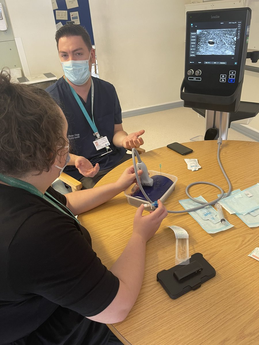 Hospital24 at <a href="/nottmhospitals/">Nottingham University Hospitals</a> is gearing up for the rollout of ultrasound guided cannulation as a service. 

Training thanks to the wonderful <a href="/RichardClegg1/">Richard Clegg</a> and <a href="/SonositeEurope/">FUJIFILM Sonosite Europe</a>.