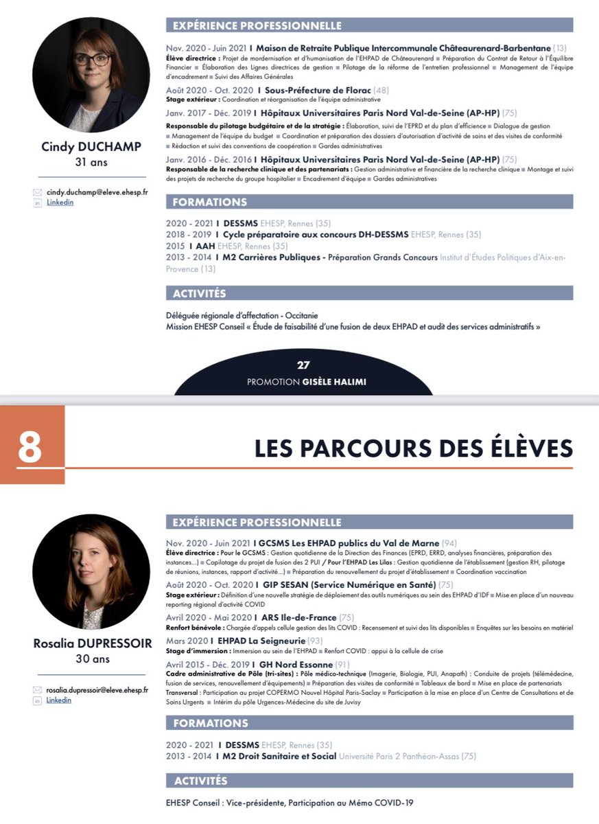 🏁DERNIÈRE LIGNE DROITE POUR LA REMONTÉE DES POSTES AU 08 AOÛT 
Le profil de <a href="/R_Dupr/">Rosalia DUPRESSOIR</a> de <a href="/CindyDcp/">Duchamp Cindy</a> qui ont réalisé leur stage au GCSMS Les EHPAD publics du Val de Marne (94) et au sein de la Maison de Retraite Publique Intercommunale Châteaurenard-Barbentane (13)