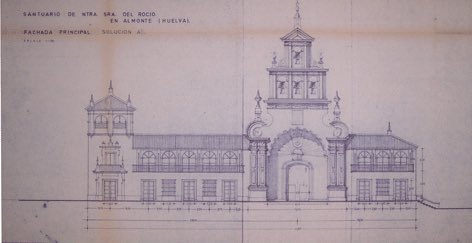 gomezdetejada's tweet photo. Planos originales del Santuario de la Virgen del Rocío en Almonte (Huelva), construido entre los años 1963-69. https://t.co/IMEfJw3lB1 https://t.co/u4rGkwxjO3