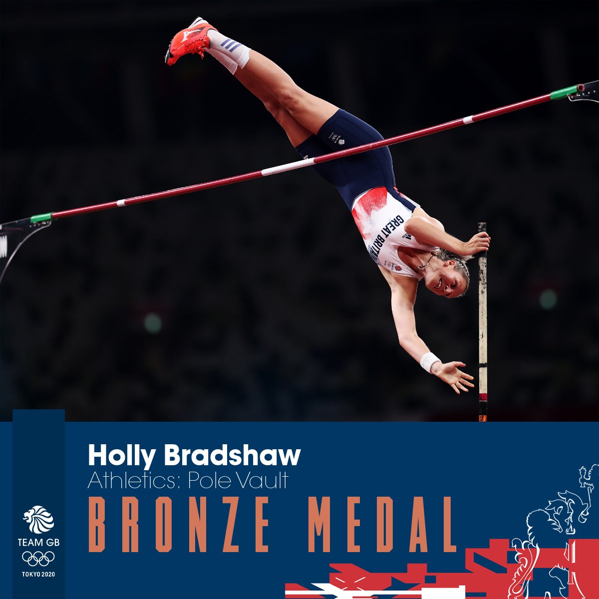 Our first-ever pole vault Olympic medal!

History made by <a href="/HollyBradshawPV/">Holly Bradshaw</a> 🥉

#TeamGB