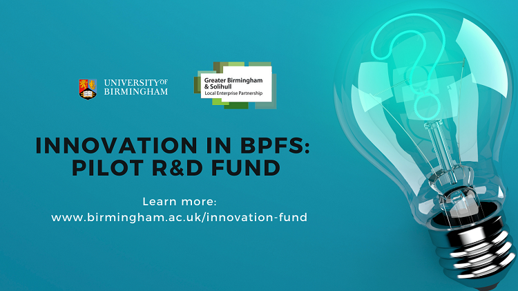 WMGrowth's tweet photo. A £30,000 fund is now available to #innovators in the #WestMidlands.
Organised by @unibirmingham and @GBSLEP, the pilot fund will drive innovation across the region's Business, Professional and Financial Services (#BPFS) sector.
🔗 https://t.co/dml0qEK9mg https://t.co/Nktj71wOWc