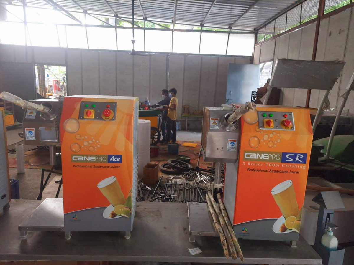 SGK_INDUSTRIES's tweet photo. SGK INDUSTRIES,HYDERABAD

WE HAVE 3 ROLLERS,4 ROLLERS AND 5 ROLLERS SUGARCANE JUICE MACHINES WITH 0.5 MOTOR,1 HP MOTOR AND 1.5 HP MOTOR CAPACITIES.

FURTHER DETAILS PLEASE CONTACT : 
+91 812 55 55 777. https://t.co/qvYqSGi7Sn