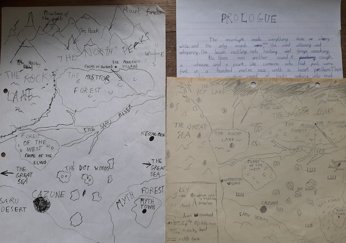 JulianGylMurray's tweet photo. Teenage me: plans a fantasy trilogy called Orc Army, draws some maps, writes 87 pages.

Adult me: sends off a full draft of book one of a fantasy trilogy that's actually going to be published.

Luckily, Ive since realised I cant draw... 😅 https://t.co/Kn6zSK8bJR