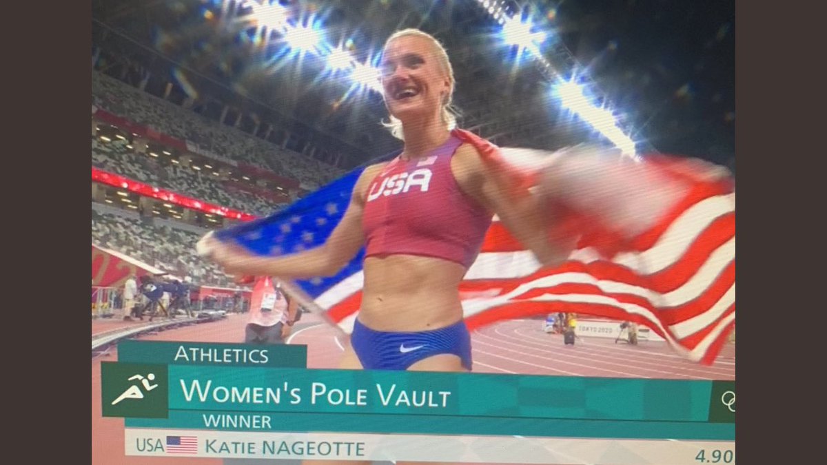 Congratulations to 2009 graduate Katie Nageotte on winning the gold medal in the Women’s Pole Vault!  Tokyo Games Olympic Champion!  An awesome performance <a href="/ktnago13/">Katie Moon</a> !
