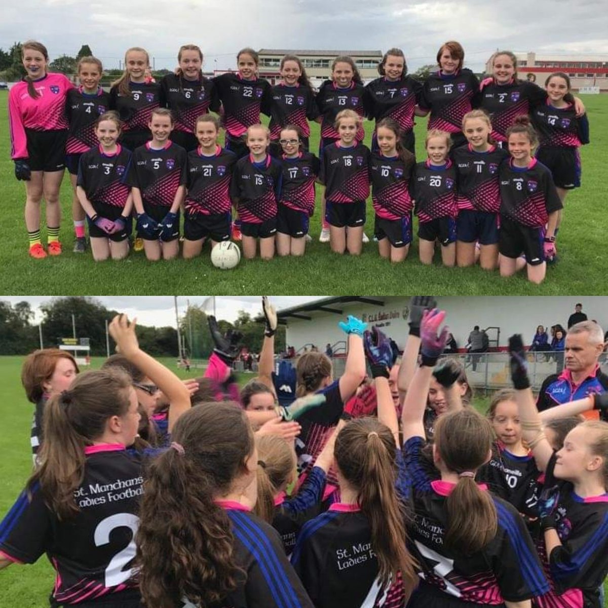 Throwback to 2 years ago! Our u12s after a great game in Edenderry! 🖤💙💗 #StManchansLadiesFootball