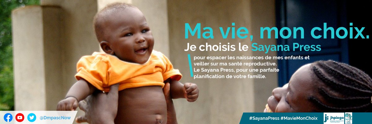 Espacer les naissances des enfants c’est contribuer à leur épanouissement. #SayanaPress, la méthode moderne de #PF,sûre et fiable. RDV dans le centre de santé le plus proche pour plus d’informations.
<a href="/IPPFAR/">IPPFAR</a> <a href="/Jhpiego/">Jhpiego</a> <a href="/DMPASCNow/">DMPA-SC Accelerating Access</a>
#MaVieMonChoix #accespfjeunes #Dmpasc #autoinjection