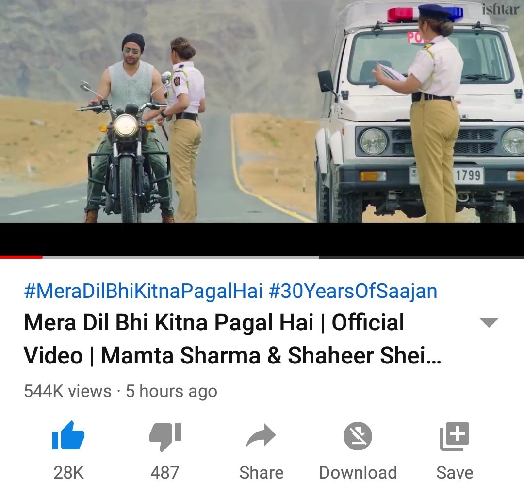 Mera dil bhi kitna pagal hai crossed 500k views on YouTube.. Keep streaming.

Take a note 👇
While Streaming 
- Do not skip ads
-Do not pause
- watch 2 or 3 vids in b/w so that YT don't consider you as a bot 

Link:youtu.be/PLzrWgg_DVY

#ShaheerSheikh 
MERA DIL WITH SHAHEER