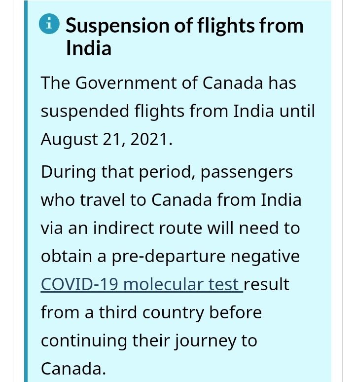 AskOyeStudent's tweet photo. 2/3

Canada's requirements for India is to take RT PCR test results from 3rd country as direct flights are banned. @AUH @etihad provides RT PCR testing facility in transit area and gives results in less than 2 hrs. @EmiratesSupport  @emirates https://t.co/x3SlvLoSmc