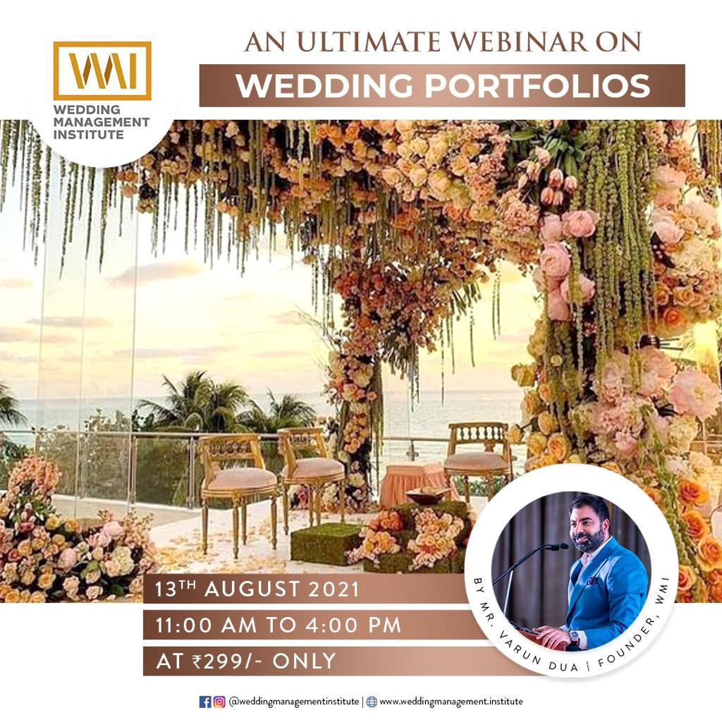 wedmanagement's tweet photo. Do you want to know the mantra of SUCCESS of the top wedding entrepreneurs? Wedding Management Institute has come up with an 𝐔𝐋𝐓𝐈𝐌𝐀𝐓𝐄 𝐖𝐄𝐁𝐈𝐍𝐀𝐑 𝐎𝐍 𝐖𝐄𝐃𝐃𝐍𝐆 𝐏𝐎𝐑𝐓𝐅𝐎𝐋𝐈𝐎𝐒 
Register Now:- https://t.co/eyD0UHcgzb
#wedding #Webinar #weddingportfolio #WMI https://t.co/60o3feEZKk