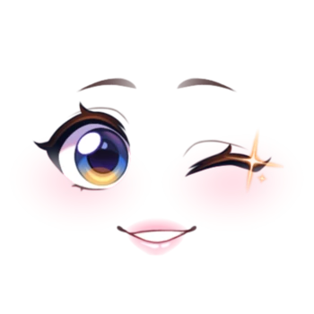 ArsenGirl's tweet photo. SOS!! HELP!!! Someone, *PLEASE* help me get this face! It's essentially the face I already wear everywhere EXCEPT on Roblox and I NEED it!! I'm BEGGING!! Please help me put my face on in-game! 🙏 #SparklingsFriendlyWink #Roblox #DesperatePlea https://t.co/vD7REWaMml