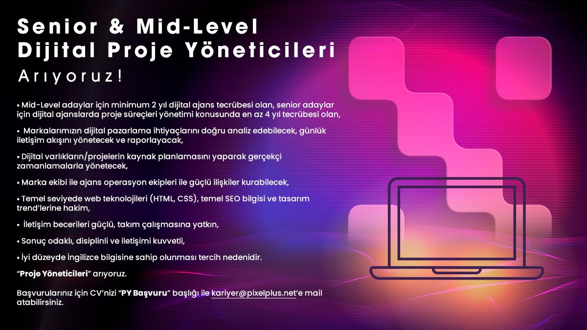 Senior &amp; Mid-Level Dijital Proje Yöneticileri Arıyoruz!