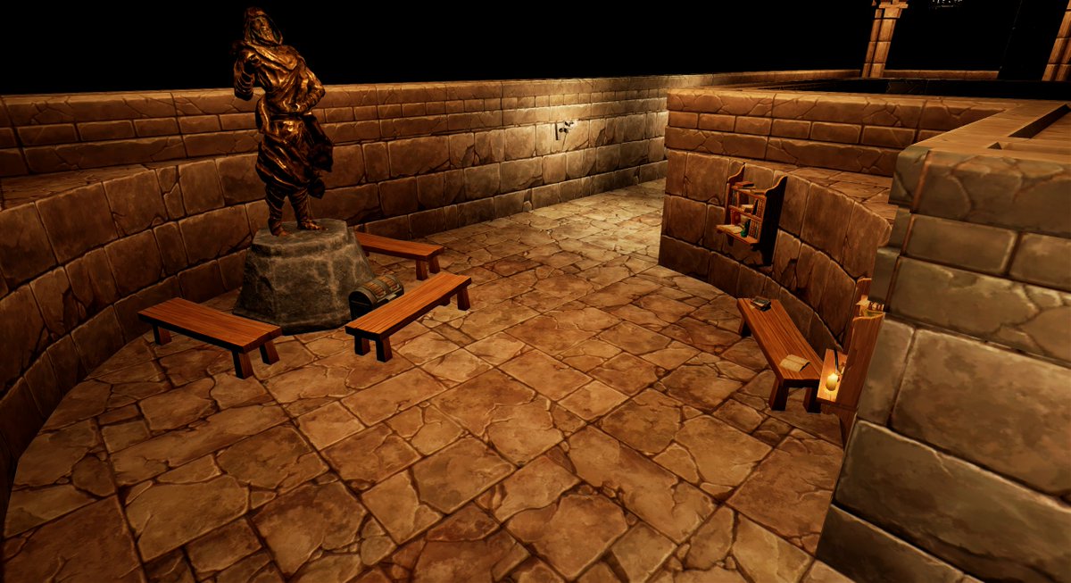 KhaninVladimir's tweet image. #UnrealEngine #Gamedev #indiegames
Made new little map for solo play in #HungryDino. Now i selected dungeon style.