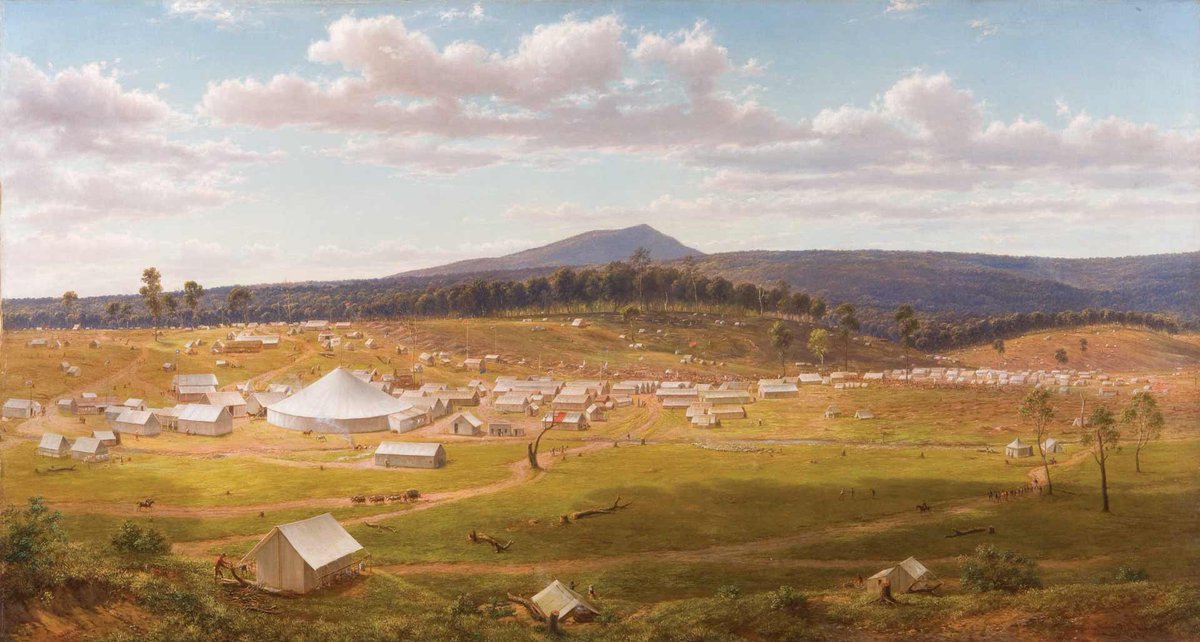Eugene von Guerard, 'Old Ballarat as it was in the summer of 1853-54', 1884.