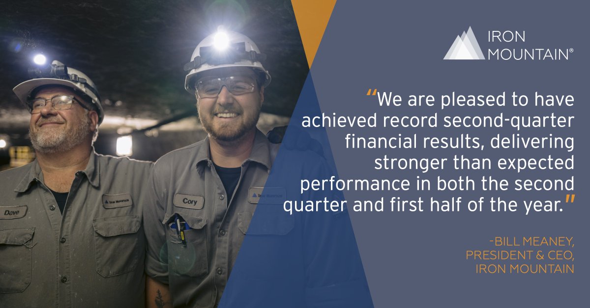 IronMountain's tweet photo. Today, #IRM reported record second-quarter financial results, delivering strong first half of the year performance. Read more in our press release: https://t.co/qEfGDurq3J https://t.co/ET4Tw9wpqq