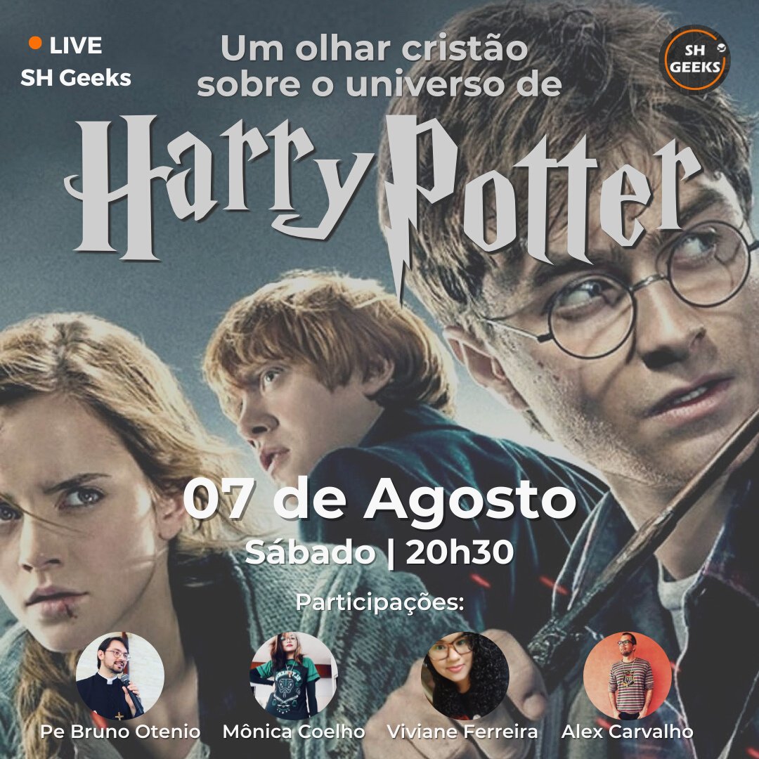 shgeeks's tweet photo. Paraaa tudoo e liga na nossa primeira live de agosto!!
Teremos um sacerdote @oteniobruno da Diocese de Guarulhos conosco e juntos lançaremos um lumus cristão sobre Harry Potter! 😉 🪄
SÁBADO (07) ÀS 20:30H
https://t.co/6twcIrhWmr
#harrypotter #livesh #comshalom https://t.co/Z74ktDRgjt
