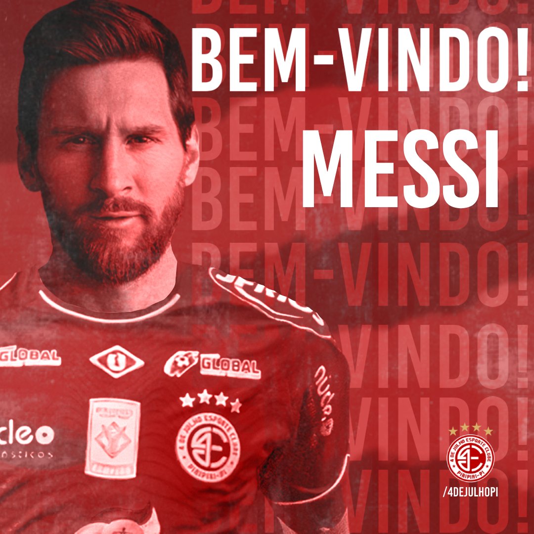 4dejulhopi's tweet photo. ¡Bienvenido Messi!

Após uma linda história no Barcelona, Messi chega para marcar seu nome na cidade de Piripiri! 

#MessiÉ4! 🇦🇷🤝🇮🇩

Saiba mais em https://t.co/zOrbxGxZgM! https://t.co/bigVbs0X6t
