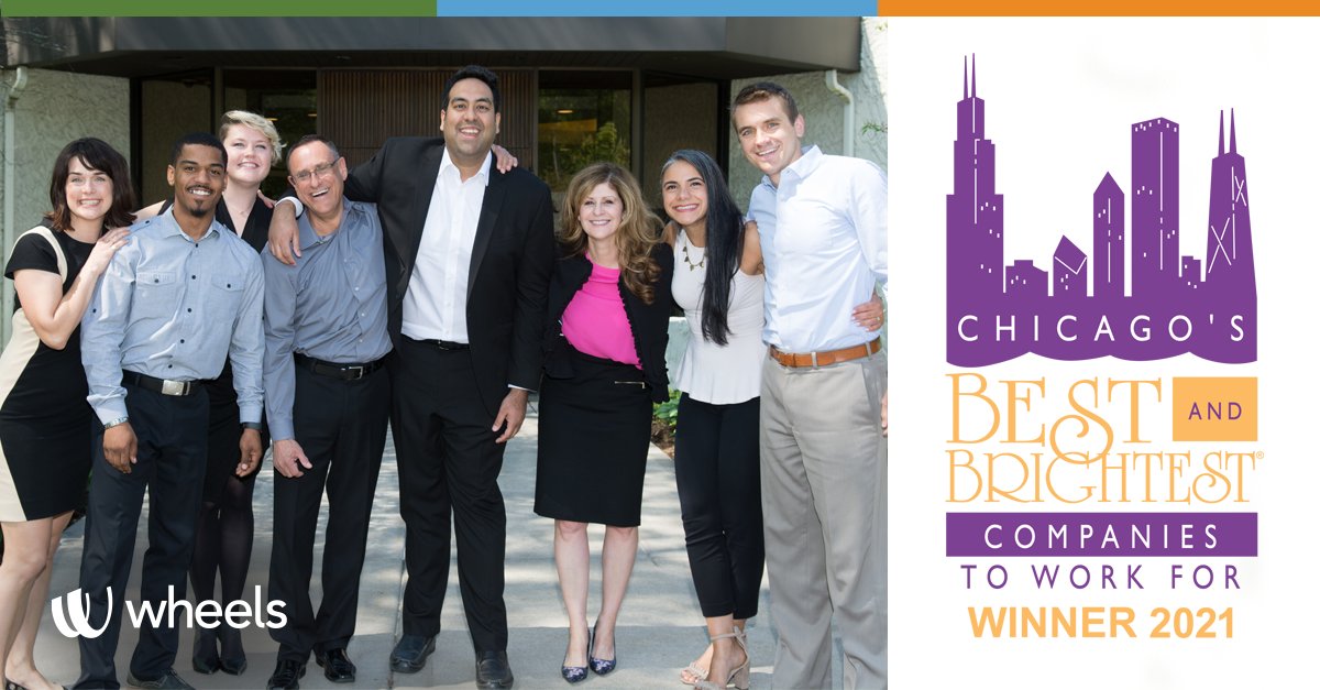 WheelsIncFleet's tweet photo. #WheelsInc celebrates recognition as Chicago’s Best and Brightest Companies to Work For in 2021 for over a decade!
@101Best identify and honor organizations that display an impressive commitment to excellence through communication, #diversity and more.
https://t.co/qm2eMteOUT https://t.co/1ZhhOcs5Yg