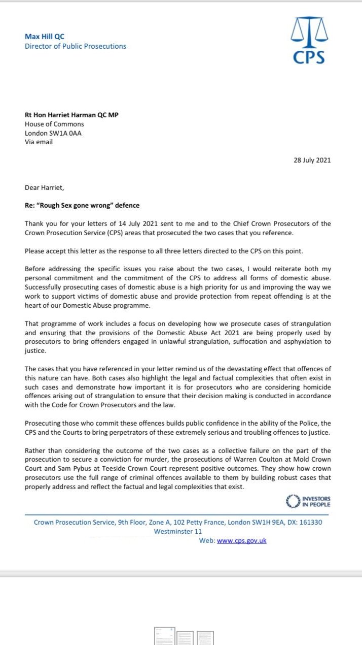 Harriet Harman on Twitter: "Letter from @MaxHillQC &amp; my